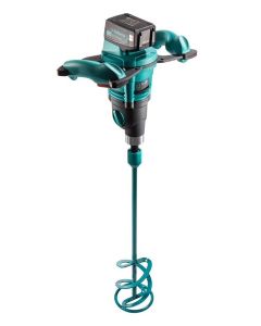Collomix Xo 20 NC 2-speed cordless battery mixer with ergonomic handles, featuring the 18V CAS battery and HEXAFIX quick-change coupling