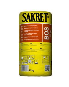 SAKRET BOS self-leveling compound applied in a 10mm layer to a concrete floor for indoor finishing.