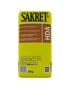 SAKRET HDA fiber-reinforced self-leveling compound being applied to a wooden floor substrate and leveled with a needle roller.