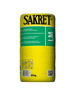Applying SAKRET LM lightweight masonry mortar to Keraterm clay blocks to reduce thermal conductivity in wall joints.