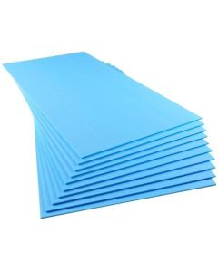 A close-up view of uncoated extruded polystyrene insulation boards, highlighting the dense, moisture-resistant structure designed for thermal efficiency under foil heating systems.