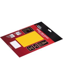 Professional 3-sheet assortment of yellow corundum all-purpose sandpaper from xbau, including grits 40, 80, and 120 for comprehensive wood and metal sanding.
