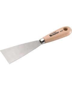 Filling knife with tempered steel blade, varnished finish, and natural PEFC-certified wooden handle
