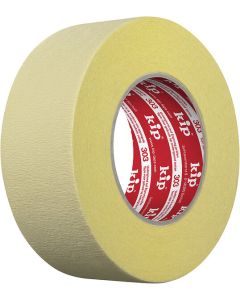 Kip® 303 MASKING-TEC® Heavy Crepe masking tape, showing its unique accordion-like texture designed for extreme flexibility and masking of sharp curves or circular objects.