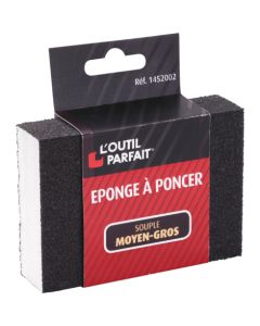 Professional double-sided soft sanding sponge from xbau, designed to conform to various shapes for sanding wood, metal, and plastic surfaces.