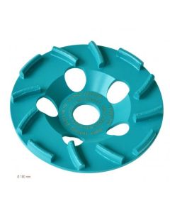 BST 180 Cyclone Diamond Grinding Wheel with 12 offset segments for high-speed material removal and superior dust extraction on 180mm concrete grinders