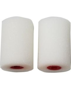 Professional 2-pack of xbau high-density foam mini roller refills for metal, featuring rounded edges for a streak-free gloss or satin finish on doors and windows.