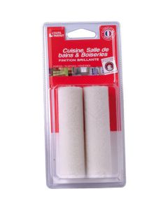 Set of two professional high-density foam mini roller refills from xbau, featuring rounded edges for a gloss or satin finish on metal doors and windows.
