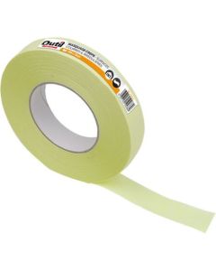 Roll of crepe paper protective masking tape designed for curved surfaces, featuring a flexible texture for interior painting and lacquering applications.