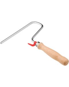 Professional quick-mounting roller frame from xbau, featuring a heavy-duty 8 mm white galvanized steel rod, a classic varnished wooden handle, and a practical holding spout.