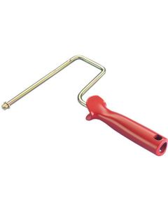 Professional 8 mm zinc-plated roller frame from xbau, featuring a fixed stop screw system and a lightweight hollow polypropylene handle for comfortable use.