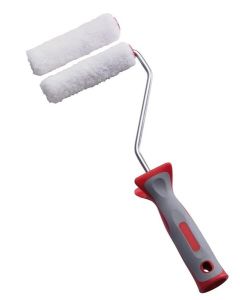 Professional 290 mm xbau mini roller set for kitchens, bathrooms, and woodwork, featuring a bi-material handle and a 6 mm polyamide fabric roller designed for a smooth satin finish.