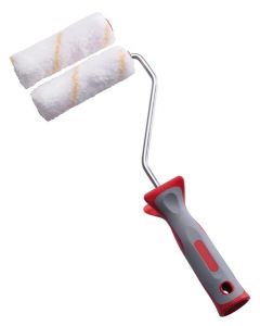 Mini roller with bi-material frame and 12 mm polyamide fabric for anti-dropout walls and ceilings, includes 1 refill