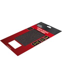 Professional 3-pack of assorted emery cloth sandpaper for metal, featuring fine, medium, and rough grits on durable cloth backing for polishing and cleaning metal surfaces.