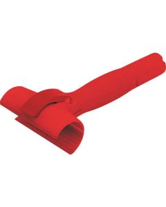 Ergonomic adjustable black polypropylene handle designed for the DECOLISS plastering blade system, showcased by xbau.