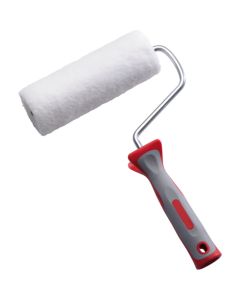 Professional 180 mm xbau floor paint roller sleeve featuring high-performance 12 mm woven polyamide fabric for applying matte and satin floor coatings.