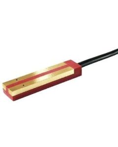 The ETOR Moisture Sensor installed within a roof gutter, featuring a specialized design for detecting water and snow levels to automate de-icing systems.