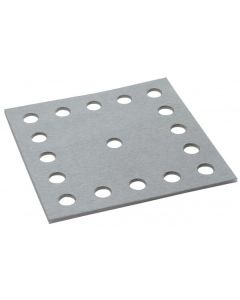 Professional sanding pads for flat sanders in green coarse and brown fine grains, measuring 20x20 cm for dust-free wall and ceiling finishing.