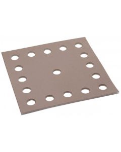 Professional 20x20 cm sanding pads for flat sanders, featuring green coarse grain for roughing and brown fine grain for smooth, dust-free finishing.