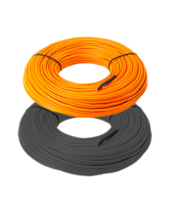Heavy-duty Warmup Snow Melting Cables being laid for a driveway installation, showcasing the robust heating wire construction suitable for embedding in concrete and asphalt.