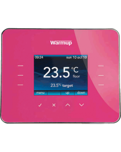 The 3iE Smart Energy Monitor Thermostat featuring its 2.4-inch full-color touchscreen interface and graphical energy usage display.