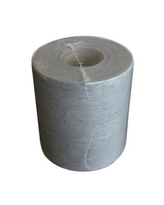 A roll of Warmup DCM-PRO Waterproofing Tape being applied along the joints of a decoupling membrane to create a water-tight seal for a wet room installation.