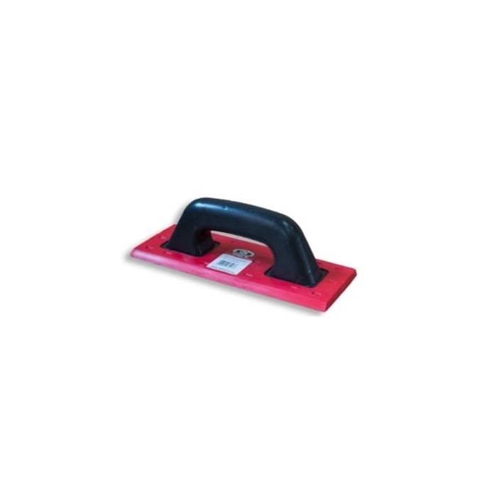 Grouting trowel with rubber base