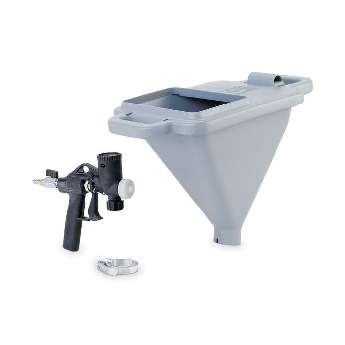 Airless texture gun with hopper