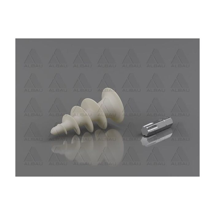 Mounting dowel for drainage membranes